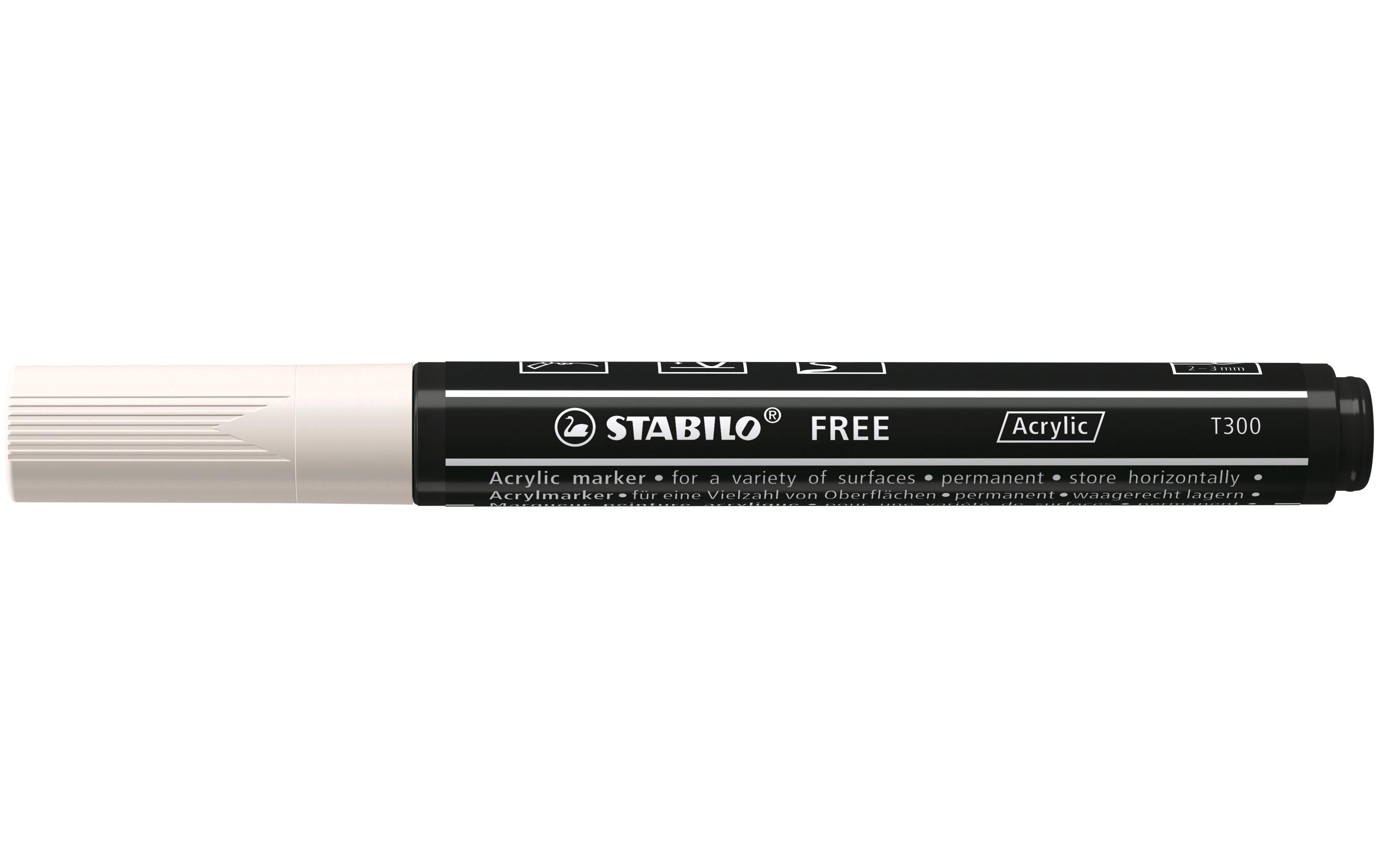 Acrylmarker Free Acrylic T300 WeissMarker mit pigmentierter, wasserbasierter Tinte