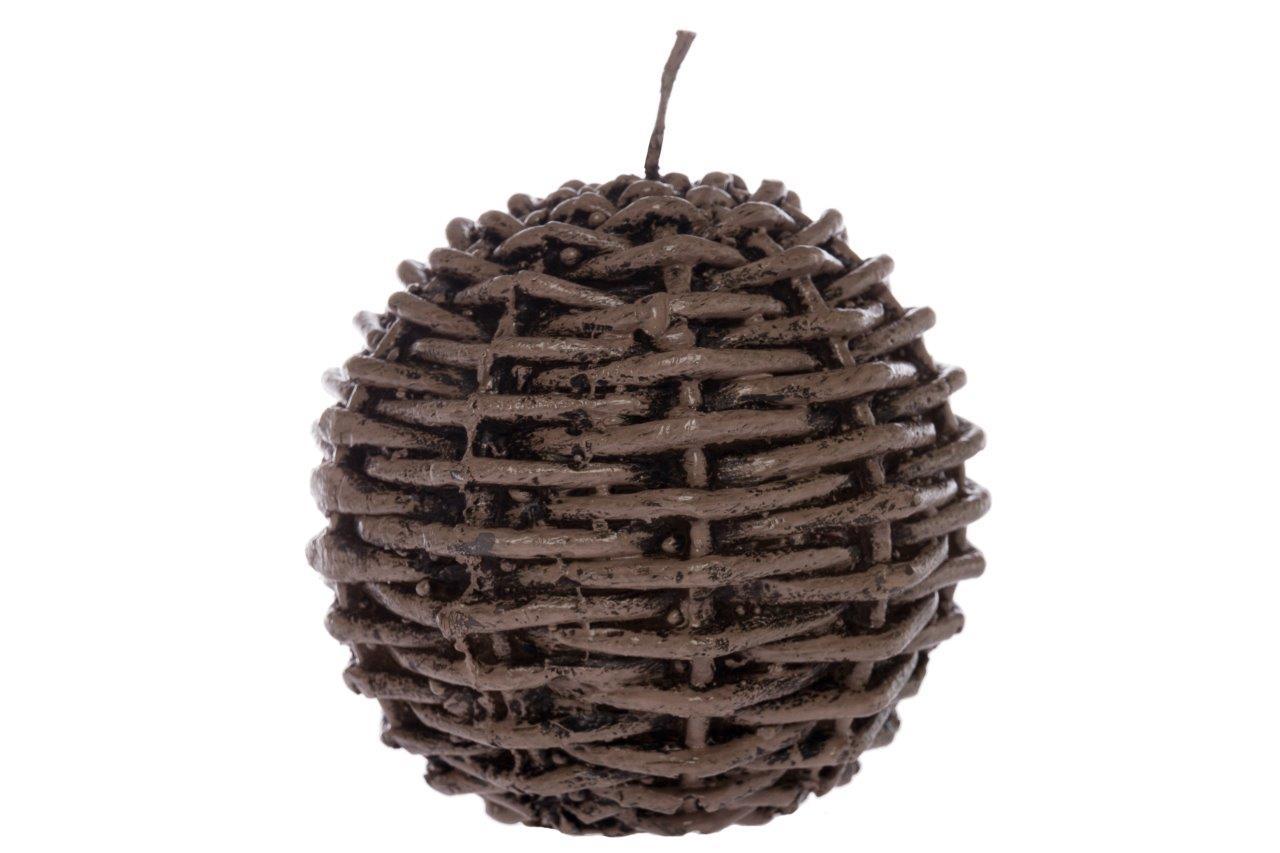 Ballkerze - gold - 8 cm