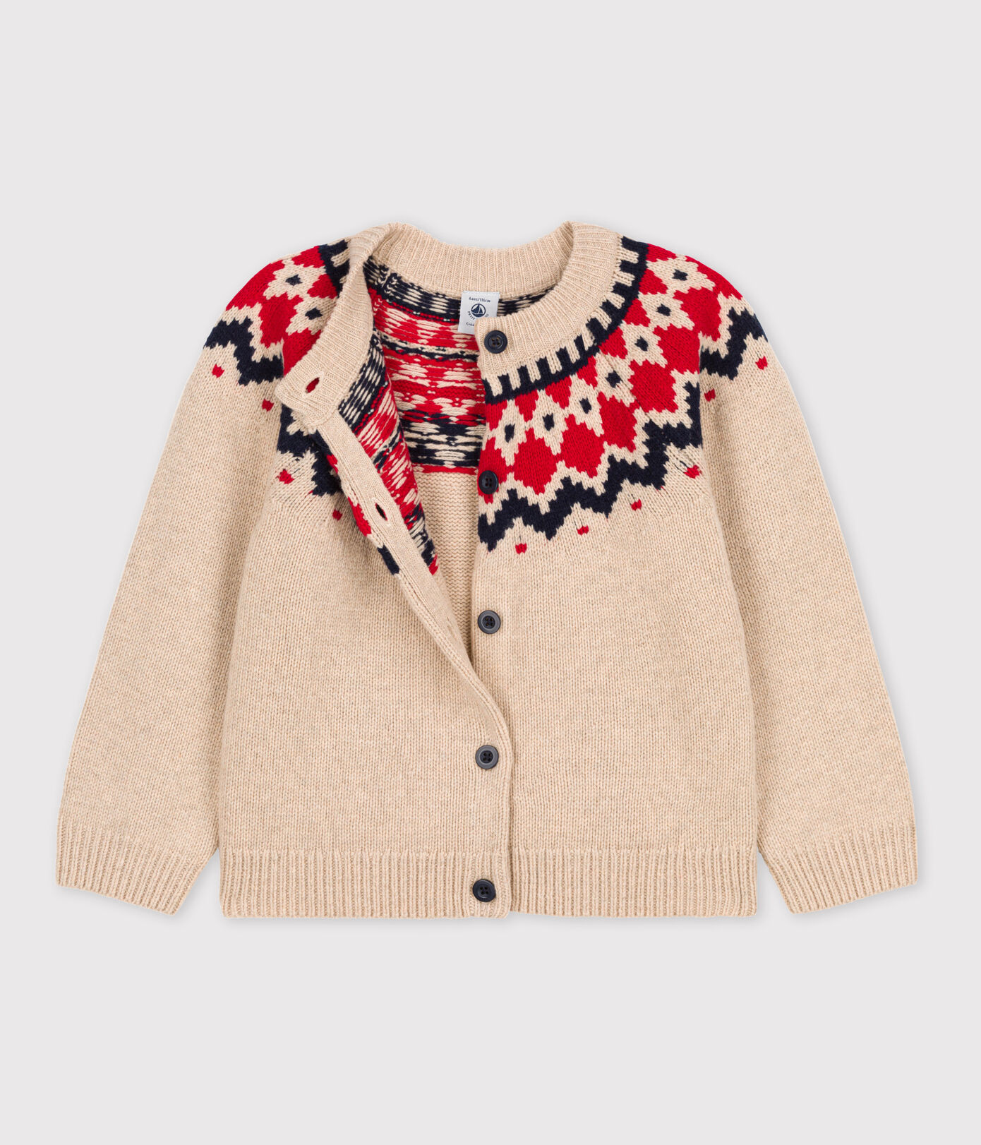 Cardigan laine et coton enfant fille