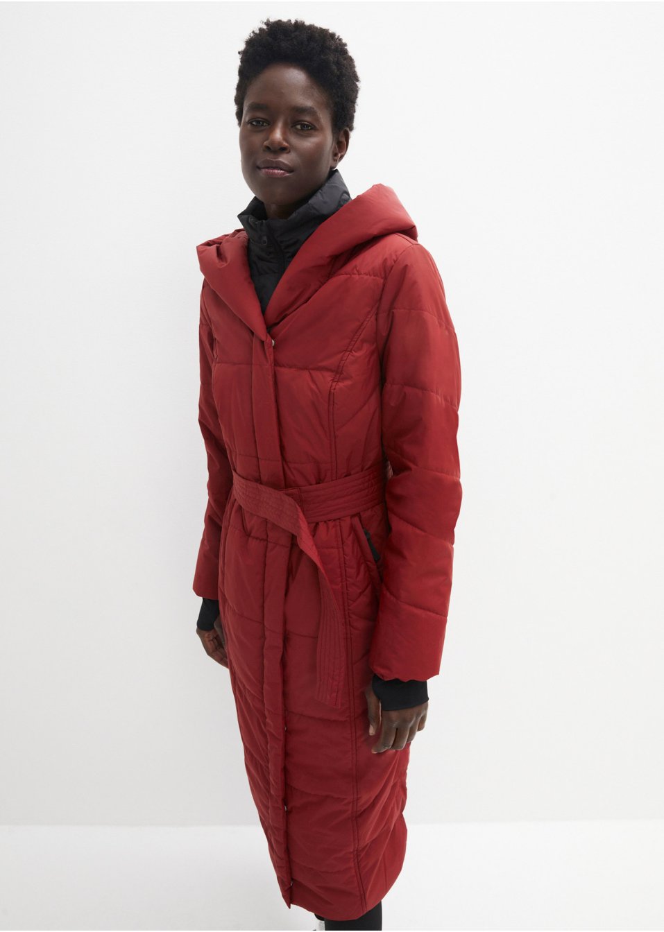 Manteau outdoor imperméable style 2 en 1 avec ceinture