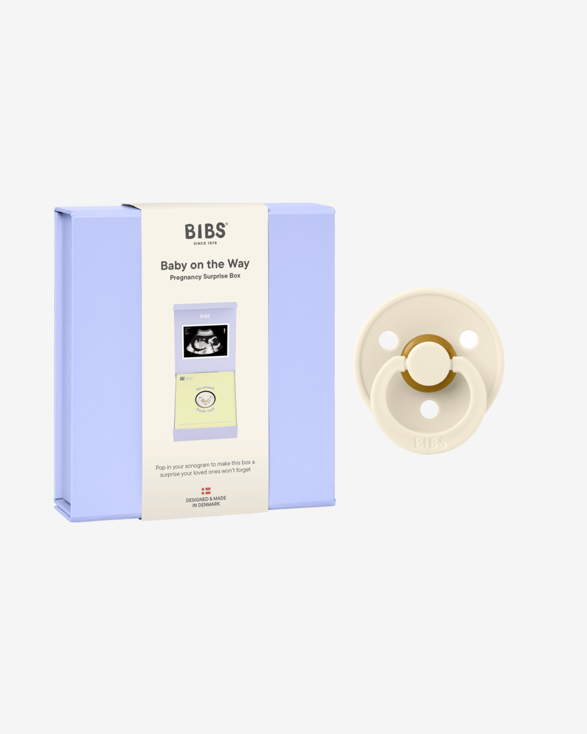 BIBS Gift Set Box m/ Naturgummi Smokk – 0-6 mnd | Baby on the Way