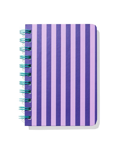 carnet A6 spirale carton rayures
