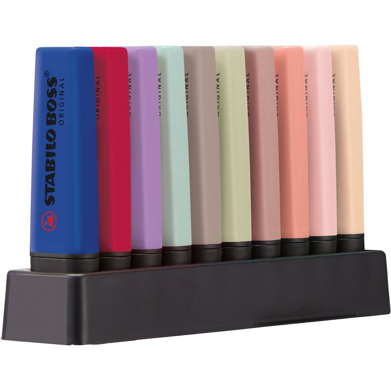 Surligneur Stabilo Boss couleurs assorties Wild Flowers - Set de 10