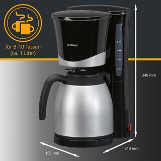 BOMANN Thermo-Kaffeeautomat KA 168 CB 870 Watt schwarz