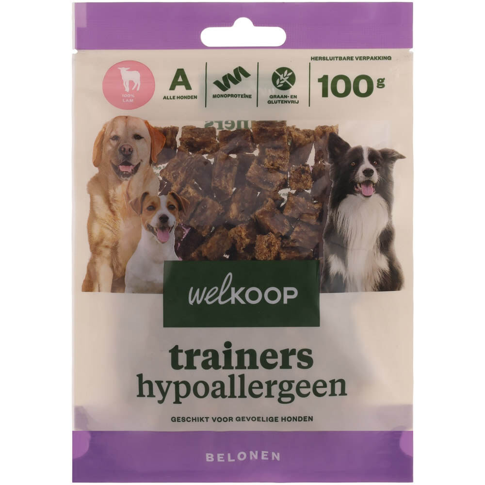 Welkoop Trainers Hypoallergeen - Hondensnacks - 100 Gram - lam