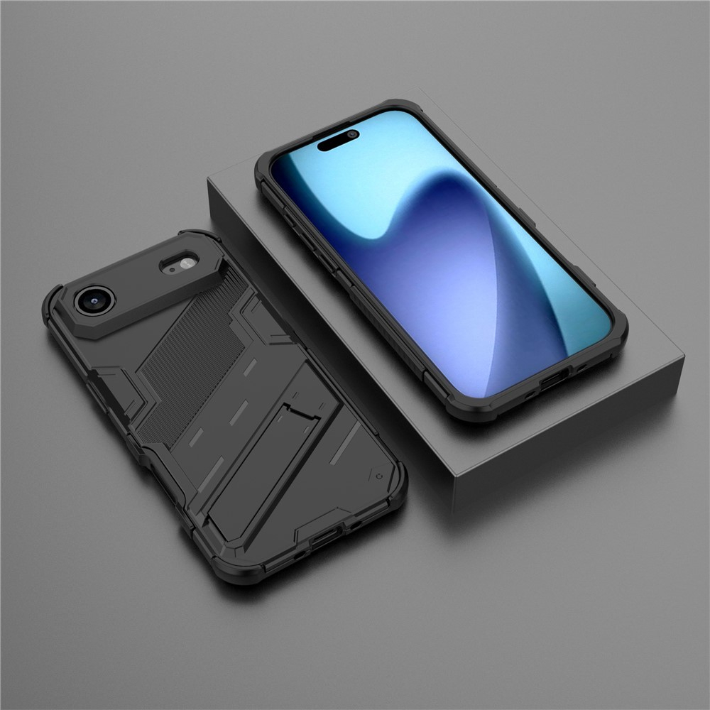 iPhone Air Hybrid Hardcase Hülle   Kickstand Aufsteller - Schwarz