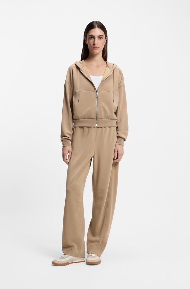 BOSS ORANGE Kapuzensweatjacke »Elijak Premium Damenmode«, im Oversized Fit