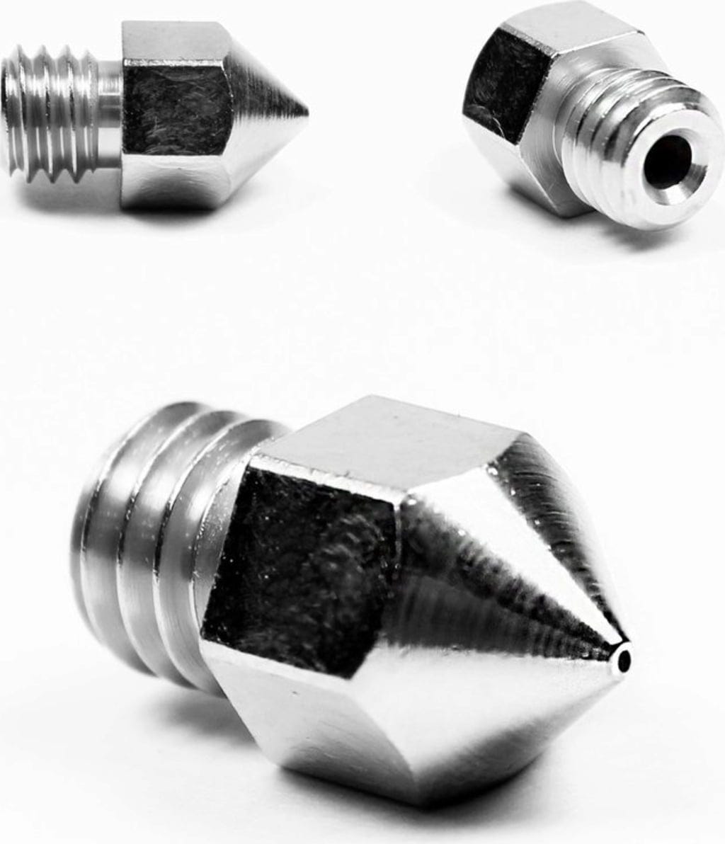 Micro-Swiss  Düse MK8 beschichtet, 0,4 mm    Harte und verschleißfeste MK8 Düsen für MakerBot, bq, Craftbot, ...