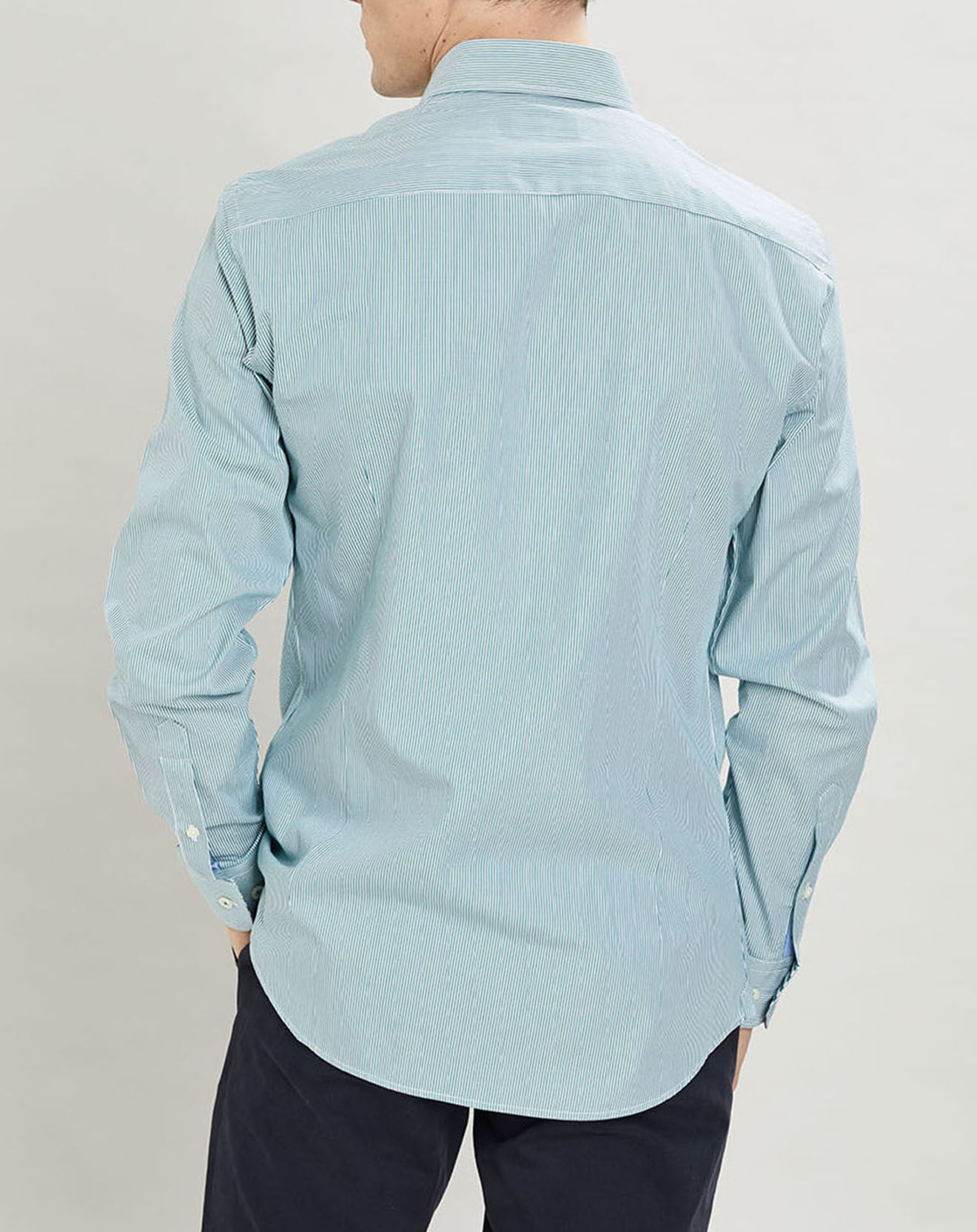 Hackett London Chemise Slim Fit Milleraies vertes