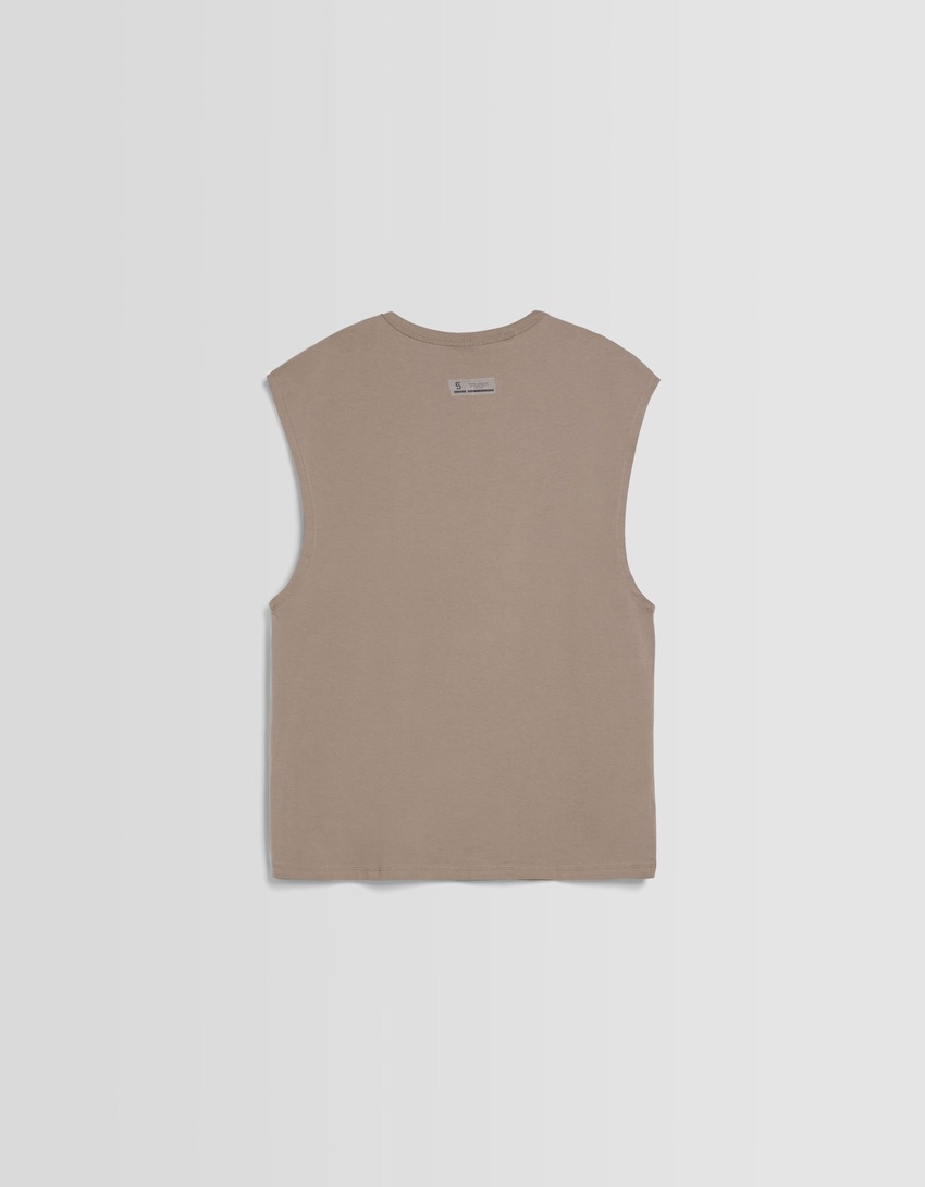 Camiseta oversized sem mangas