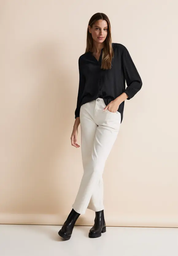 Crinkle Bluse - Black