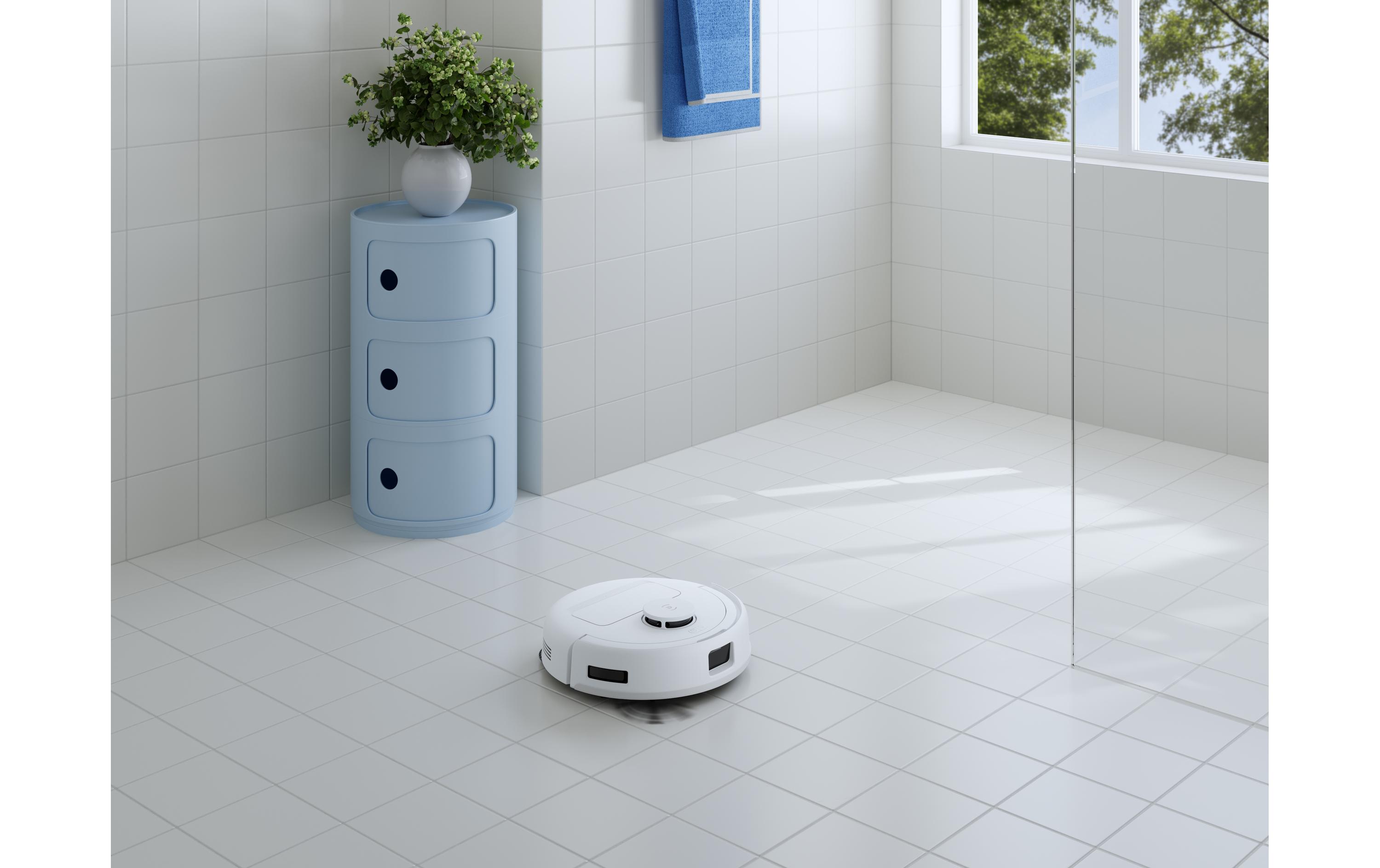 Saug- und Wischroboter Deebot Mini Blau<br>Saugroboter mit Reinigungs- und Ladestation, intelligenter Navigation und langer Laufzeit