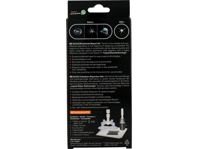 Quixx Scheiben-Reparatur-Set 2 ml Pflegezubehör