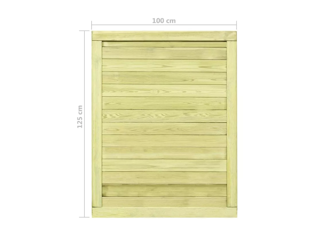 Portail de jardin Bois de pin imprégné 125x100 cm