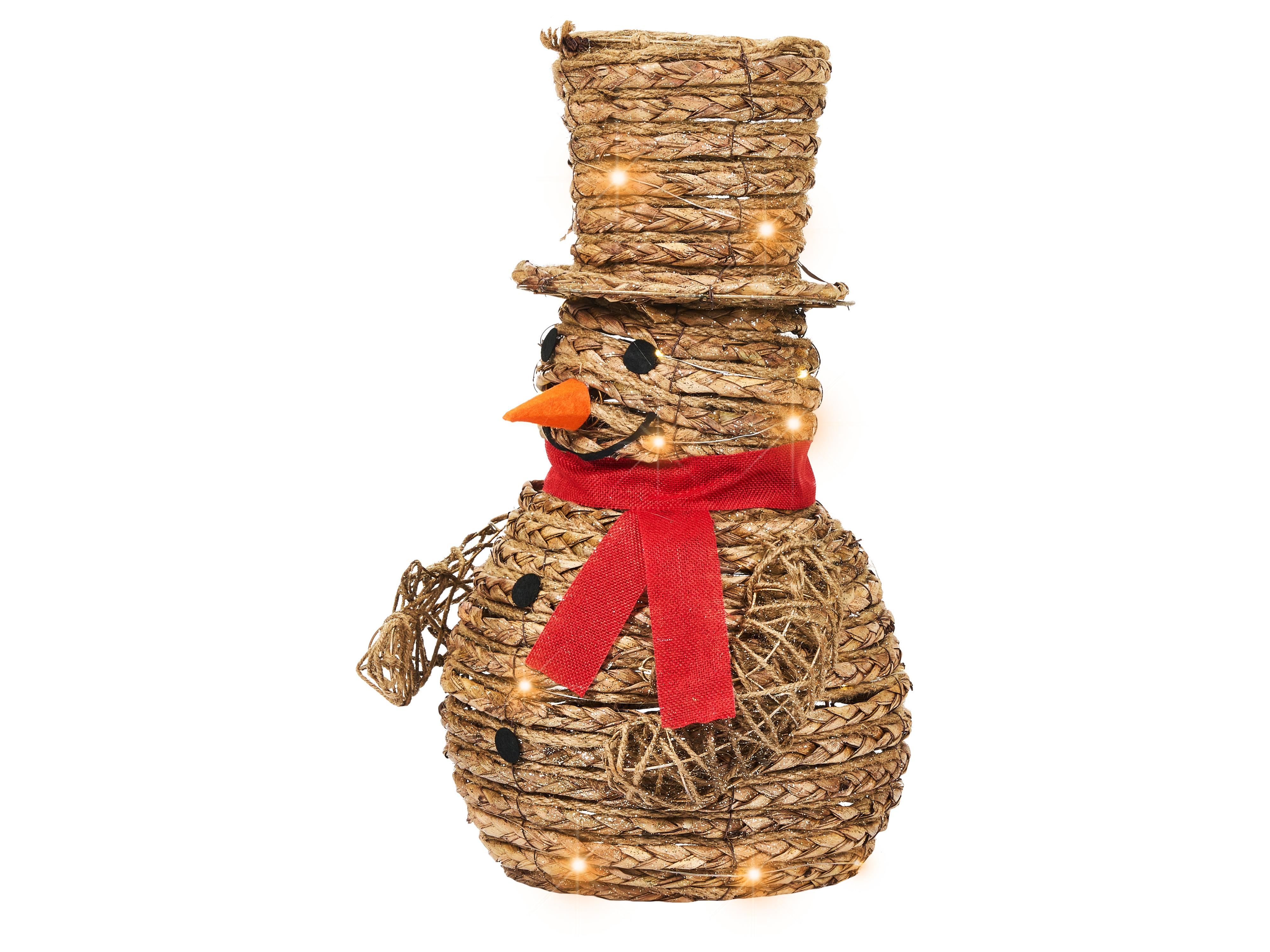Kerstdecoratie LED OLAFSVIK Sneeuwpop 52 cm Natuurlijk