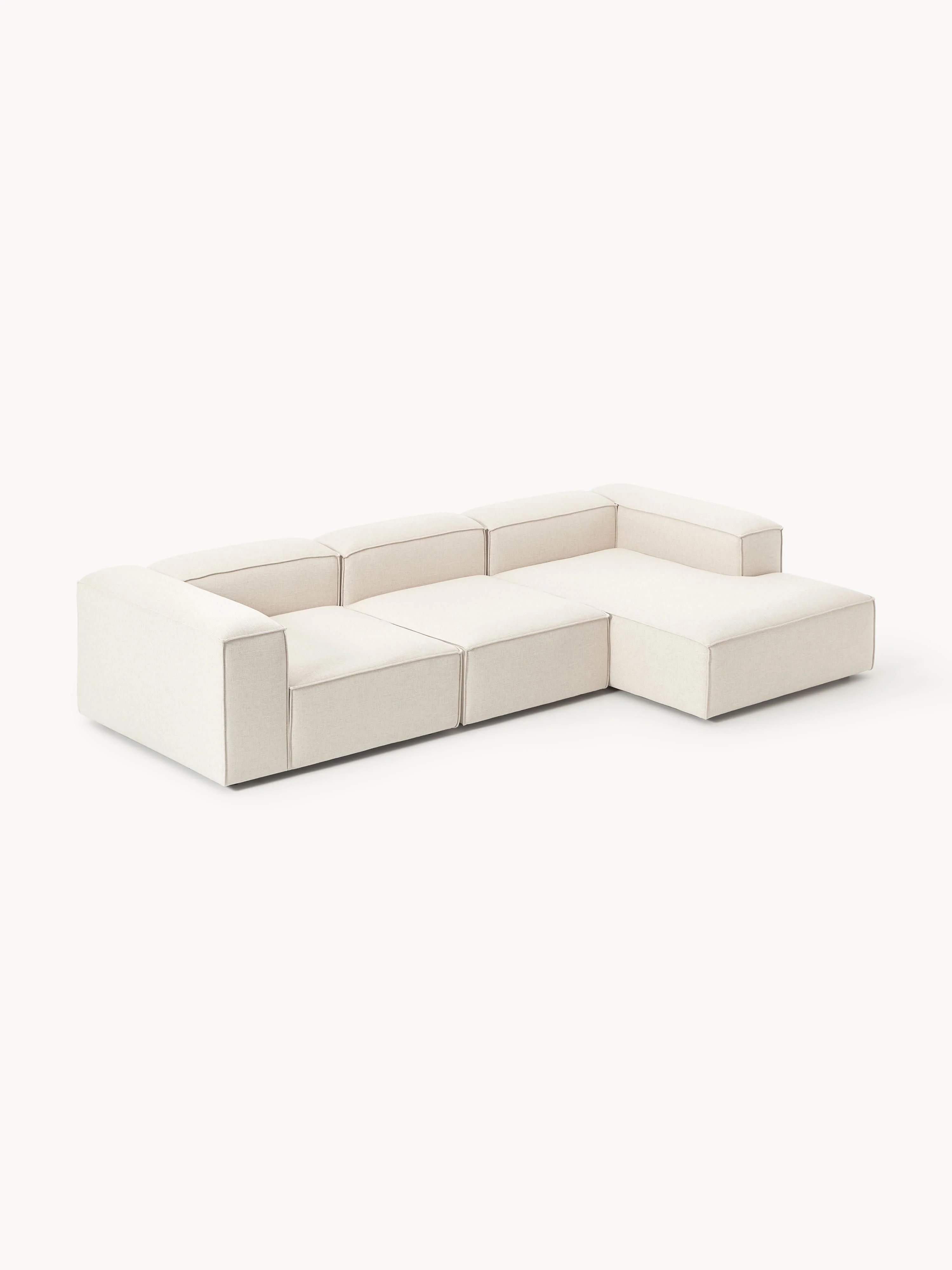 Modulaire hoekbank Lennon van linnenmix (4-zits)