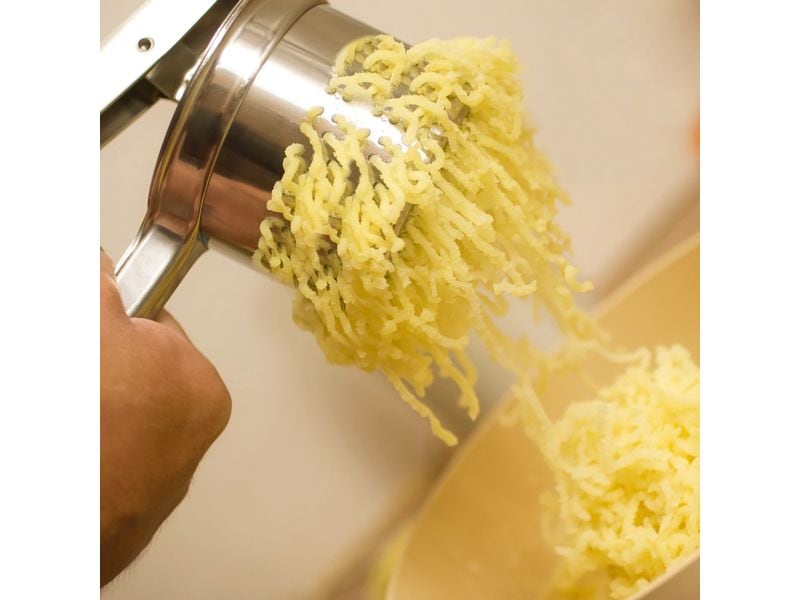 relaxdays Spätzle- und Kartoffelpresse Silber Universalpresse