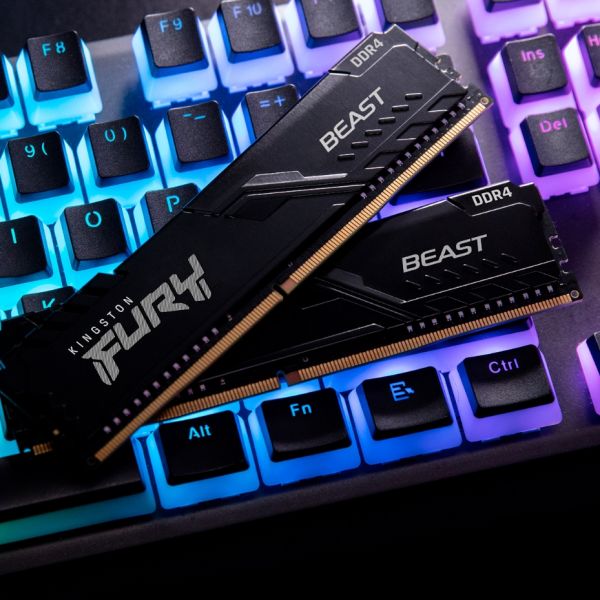 Memória RAM Kingston 16GB Fury Beast 2x8GB DDR4 3200MHz CL16 - KF432C16BBK2/16