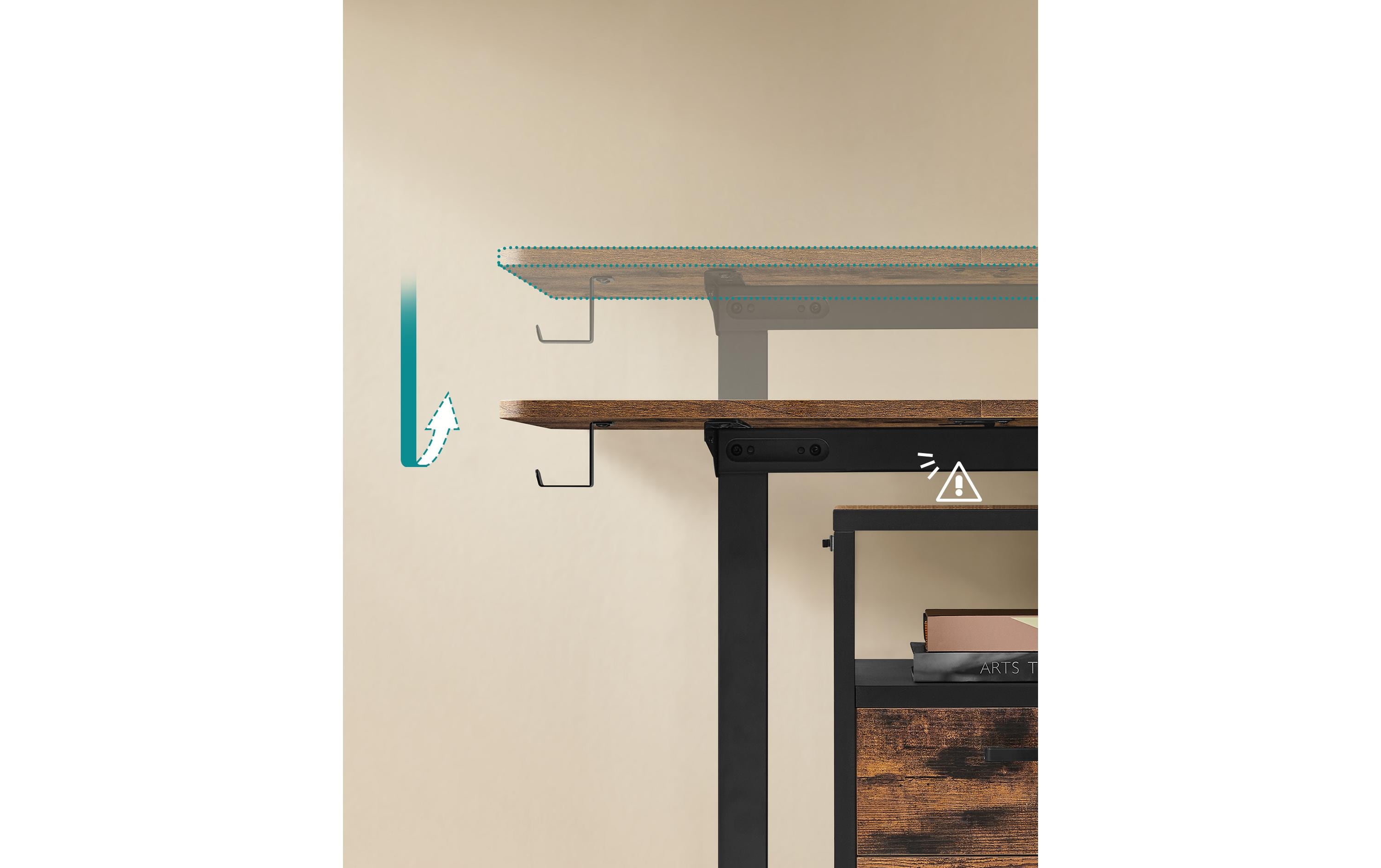 Stehtisch 120 x 60 cm, höhenverstellbar<br>Bürotisch