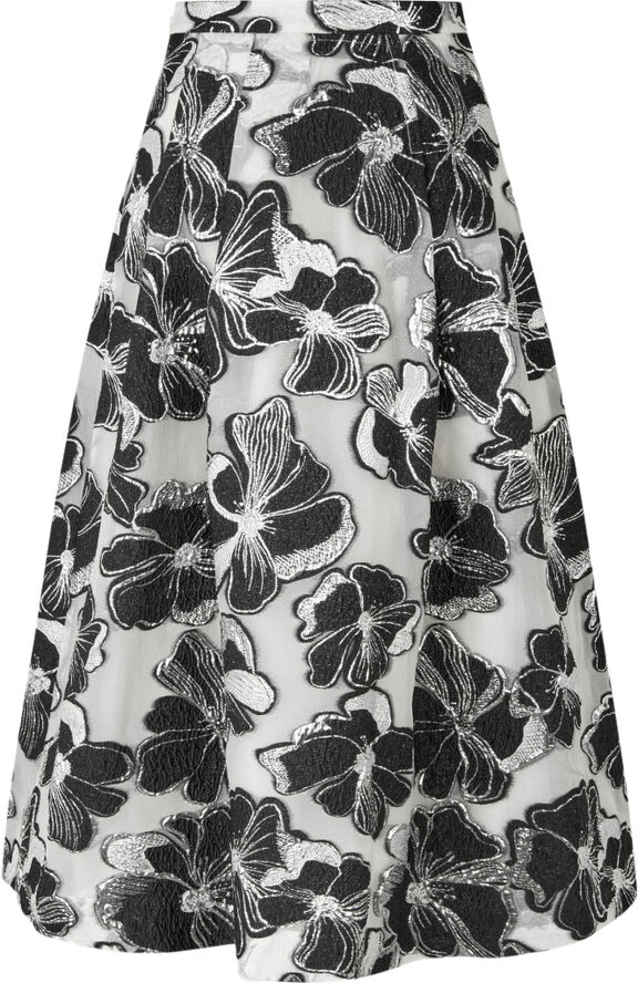 Stine Goya Voluminous Midi Skirt, 1608 Organza Jacquard Anemone jacquard