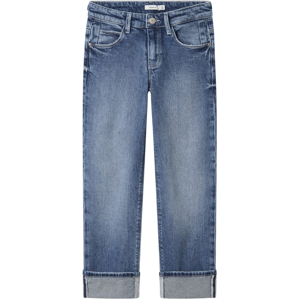 Køb Name It Medium Blue Denim Nkfrose Straight Fold Jeans 4224-Az Noos