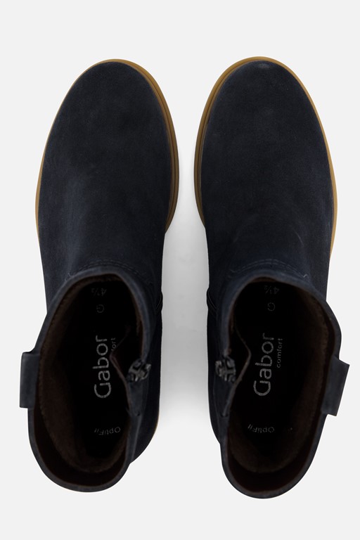 Gabor Enkellaarsjes blauw Suede
