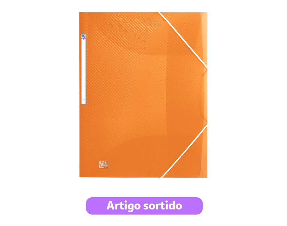 CAPA POLIPROPILENO A4 OXFORD URBAN COM ELÁSTICO CORES SORTIDAS