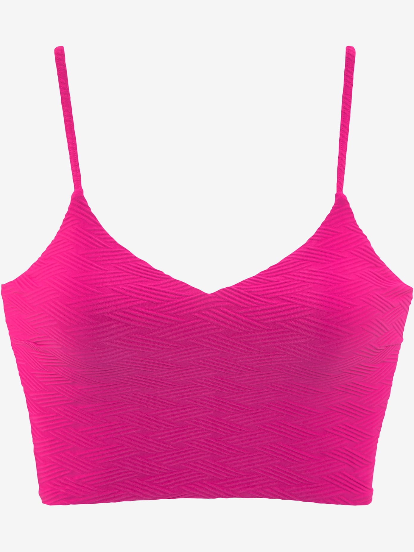 Haut de maillot de bain court matière structurée aux couleurs tendances