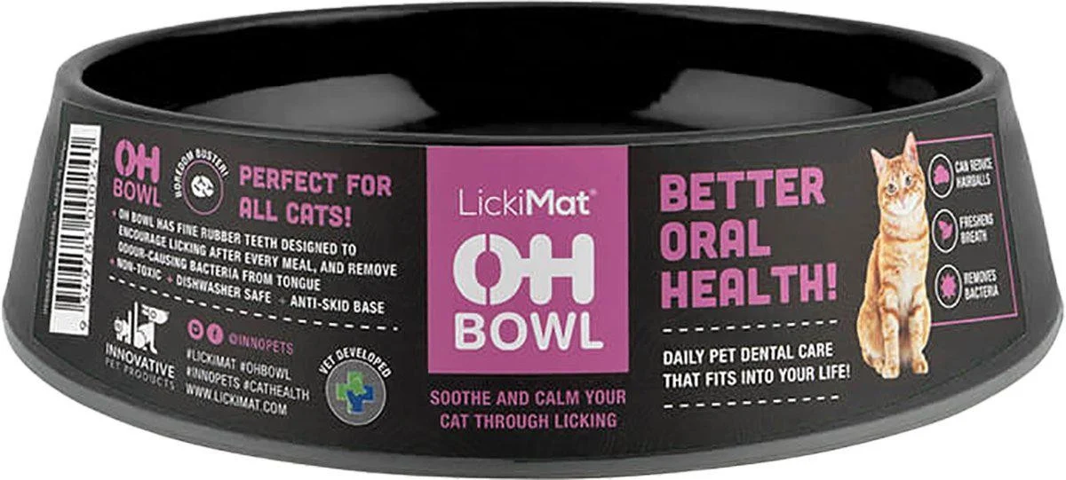 LICKIMAT - KatteskålOral Hygiene Bowl Black Ø15X4,6Cm