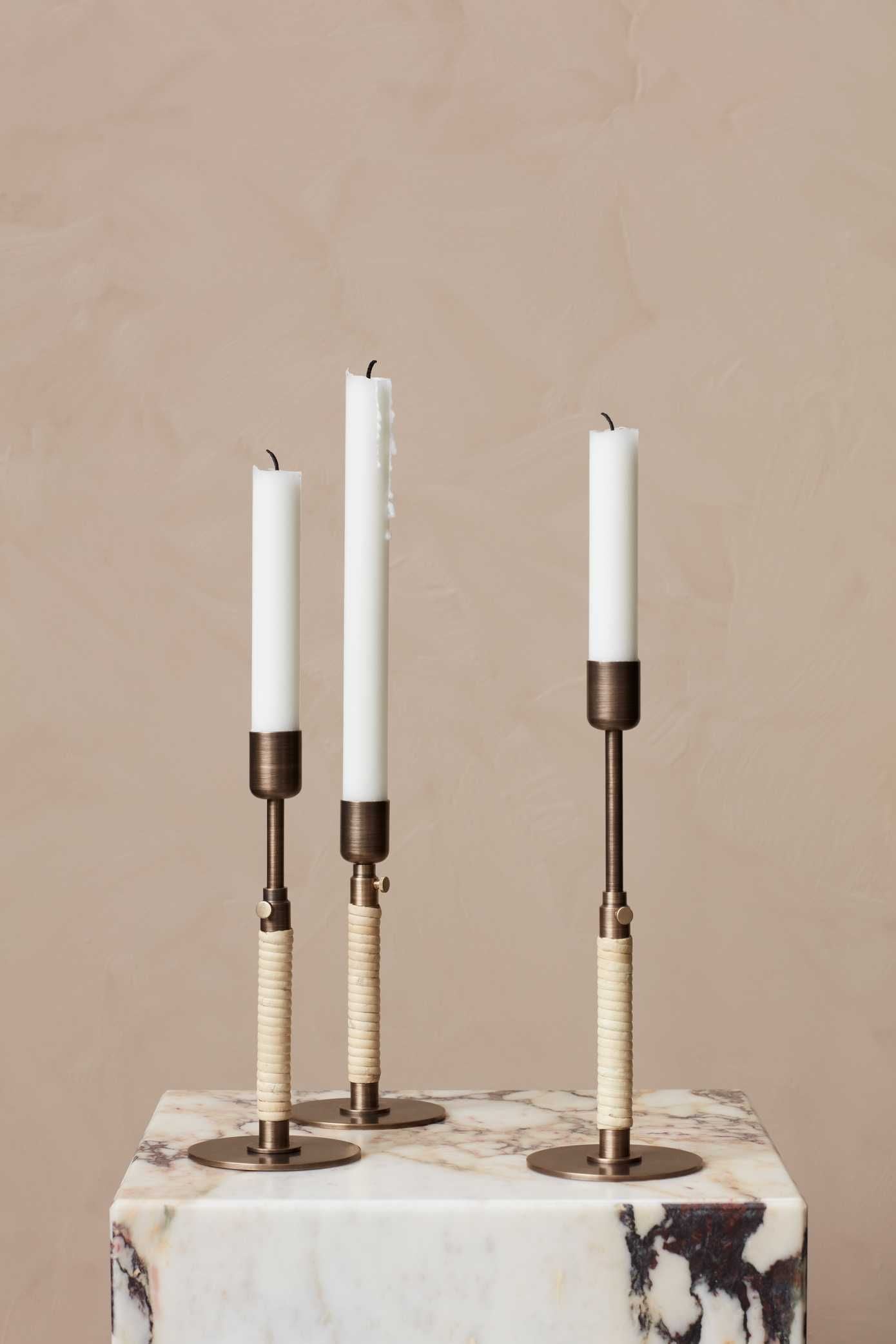 Audo Copenhagen Duca kaarsenstandaard messing, Bronzed