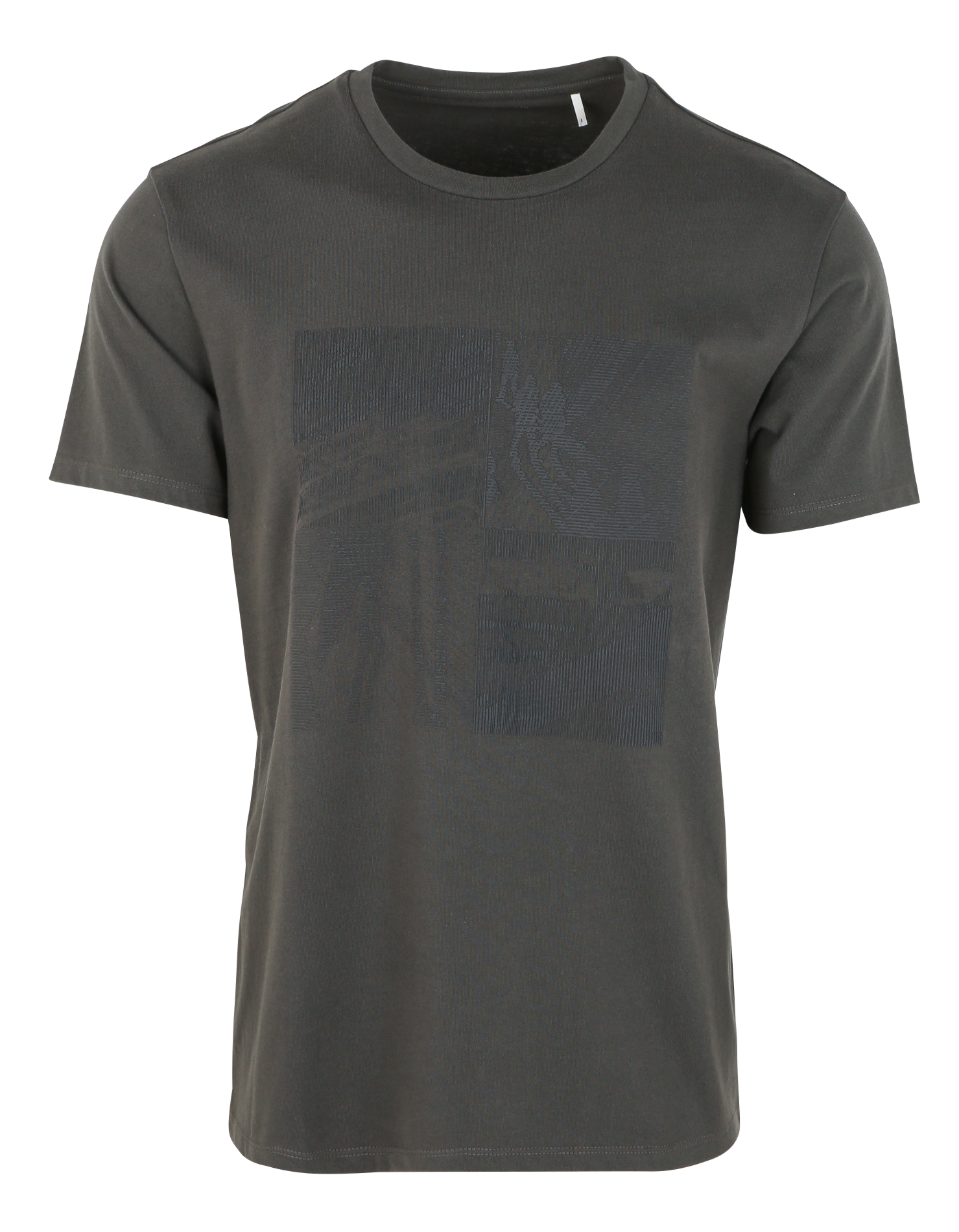 Tee-shirt col rond sérigraphié en coton | Vert