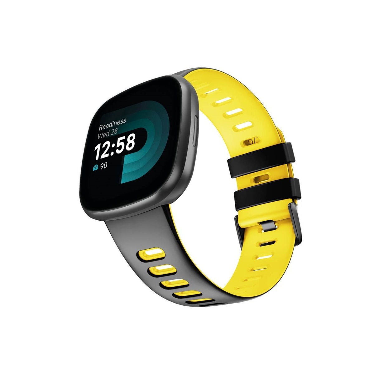 Twin Sport armbånd Fitbit Versa 4 - Svart/gul