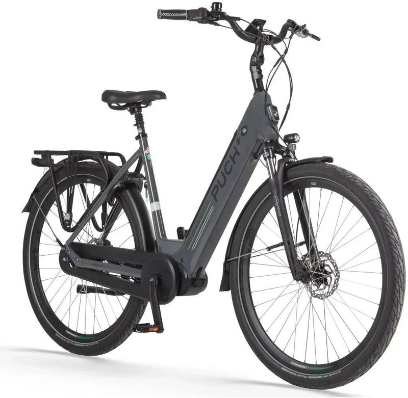Puch E-Modern N7 - Elektrische Fiets - Damesfiets - Basalt Grijs Glans