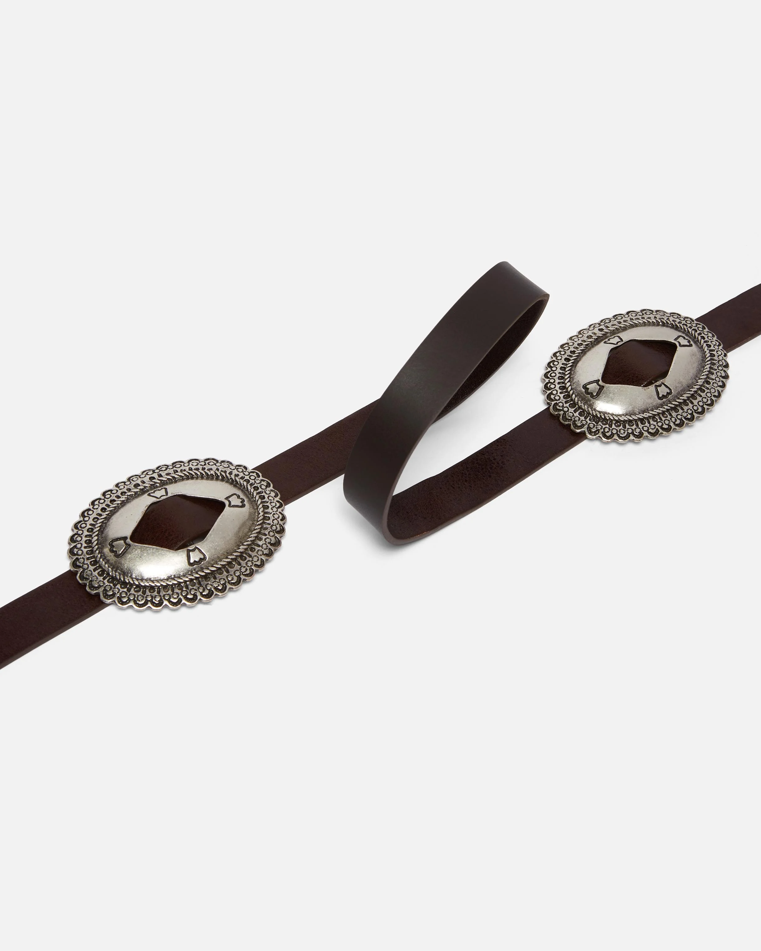 Ceinture avec maxi boucle de 2 cm | Marron