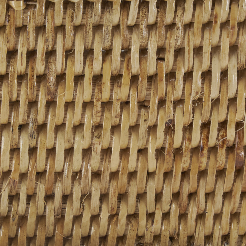 Coffret rectangulaire en rotin naturel