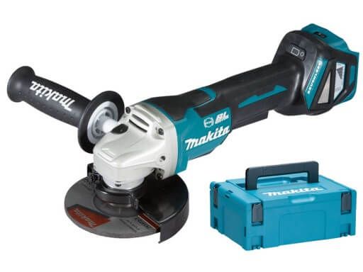 Makita DGA517RTJ 18V Li-ion accu haakse slijper set (2x5.0Ah) accu in Mbox - 125mm - koolborstelloos
