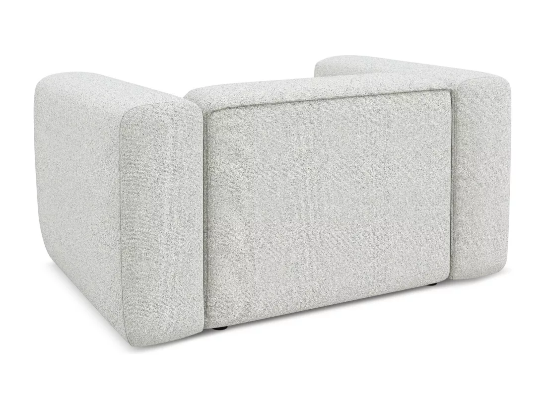 Fauteuil en tissu texturé - beige - EKAHI