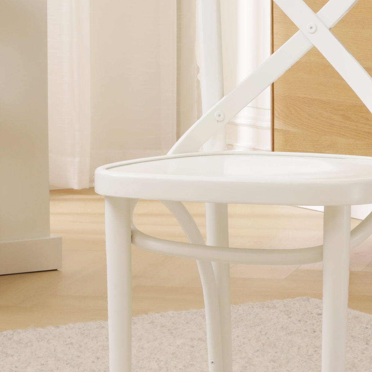 Houten eetkamerstoel Claire - Wit