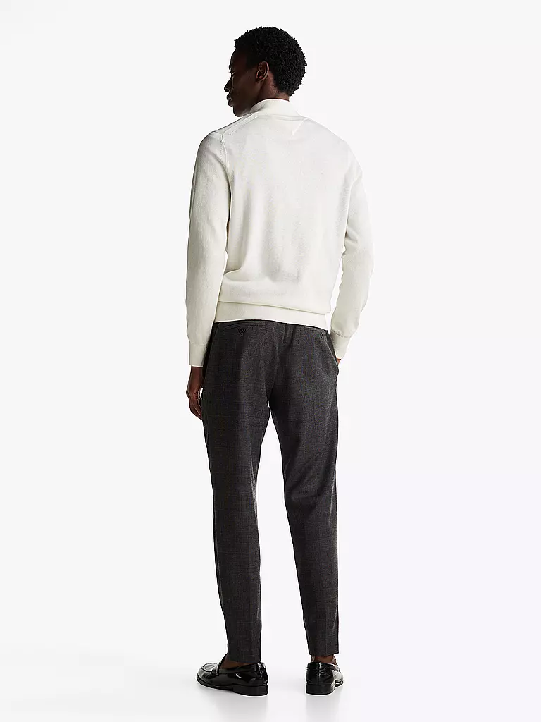 TOMMY HILFIGER Troyer Pullover  weiss