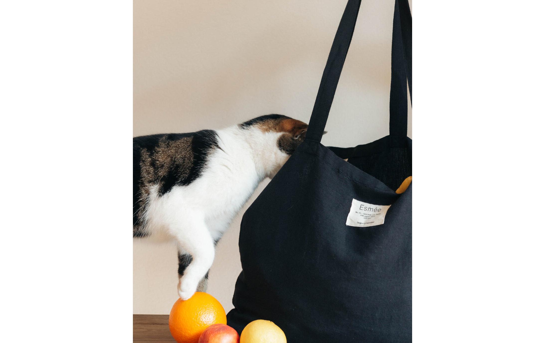 Tasche Lora Schwarz, 47 x 40 cmEinkaufstasche