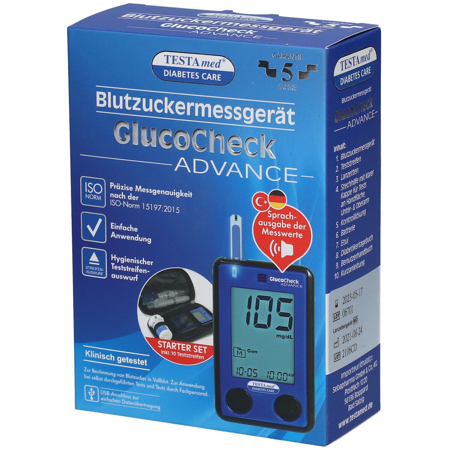 TESTAmed® GlucoCheck ADVANCE