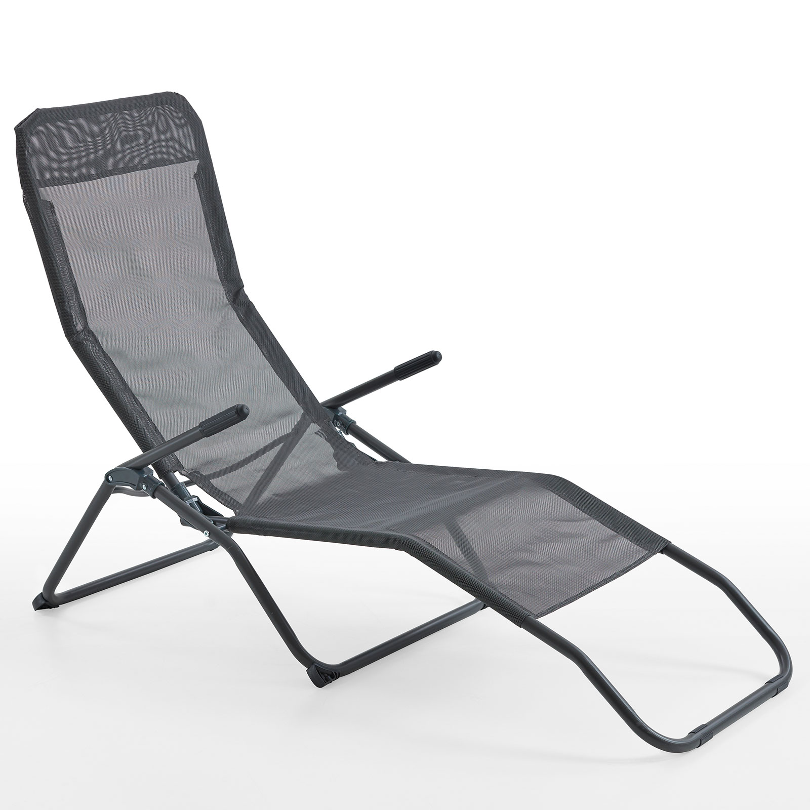 Strandliege - anthrazit - klappbar - 143 cm