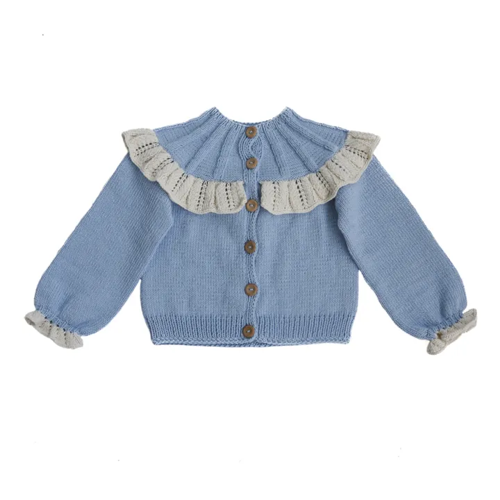 Kalinka Cardigan Dove Fait Main | Bleu ciel