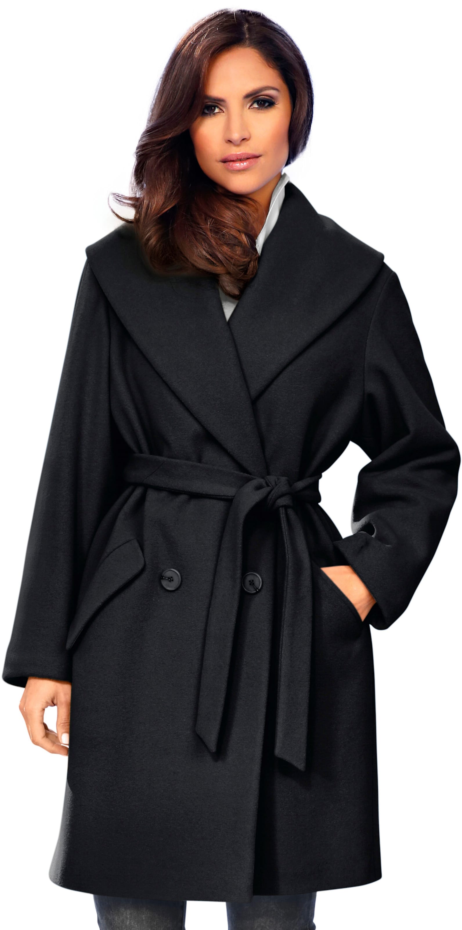 heine Woll-Jacke in schwarz