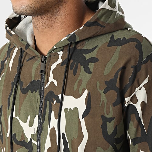 Ensemble De Survetement Vert Kaki Camouflage
