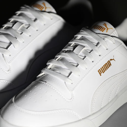 Baskets Puma Shuffle 309668 White White Puma Team Gold