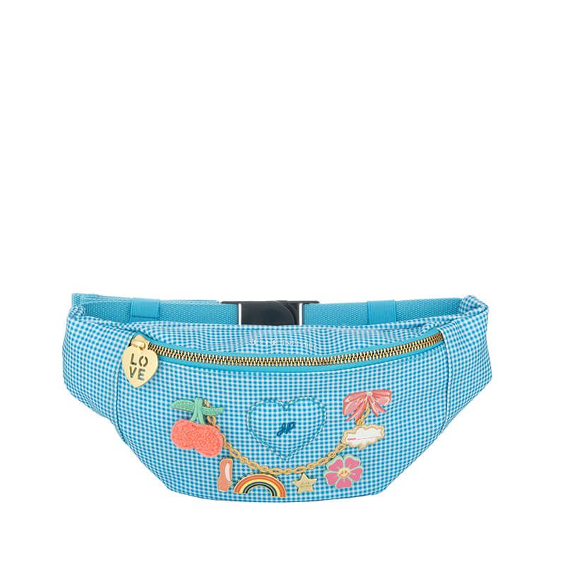Sac banane Fanny 21.5cm Vichy Love Blue