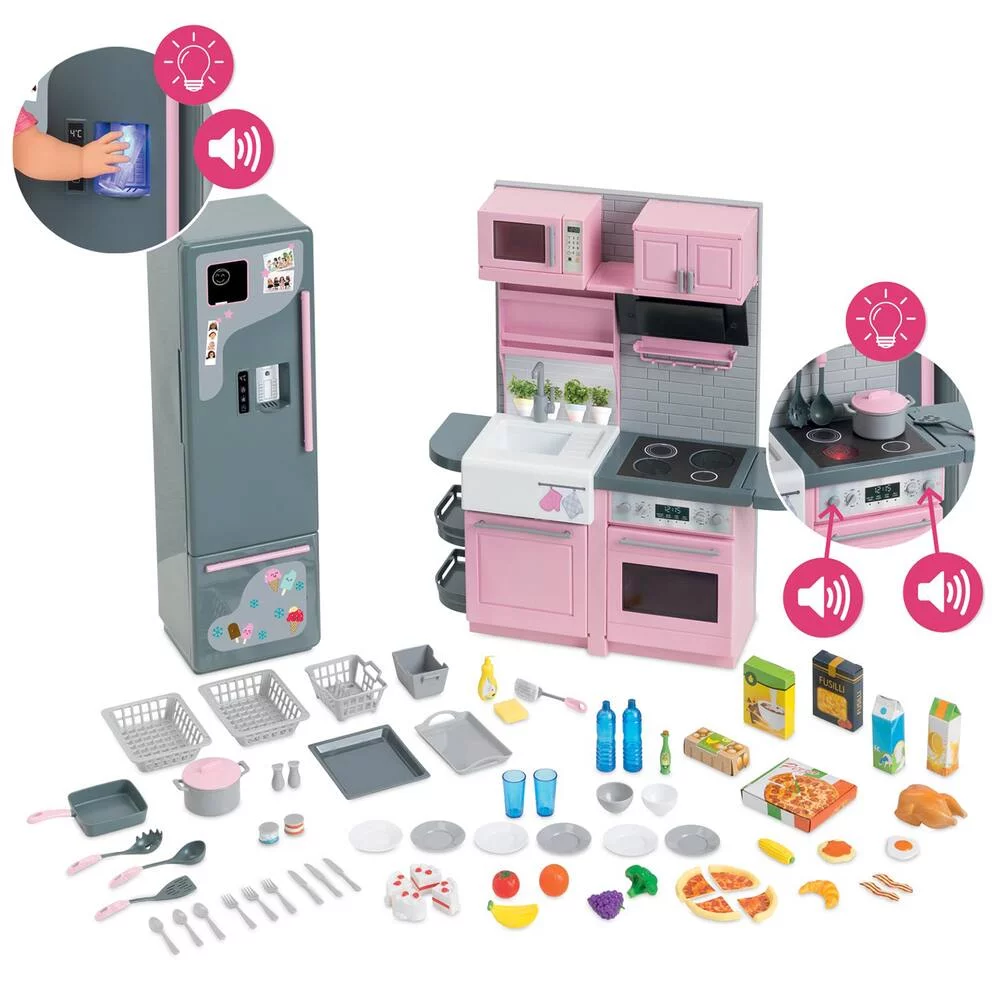 MA COROLLE - COFFRET CUISINE INTERACTIVE - 3 SONS - 70 ACCESSOIRES POUR POUPEE - COROLLE