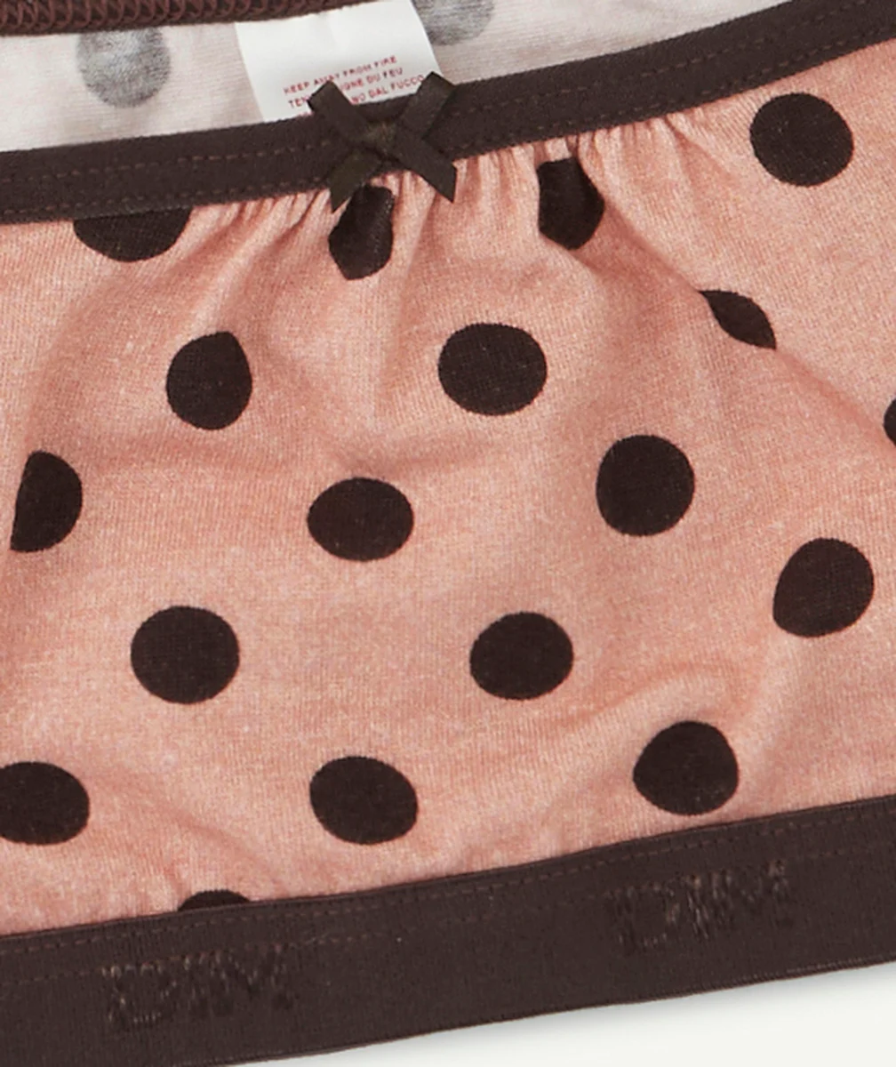 DIMLOT DE 2 BRASSIÈRES CRÈME ET IMPRIMÉE À POIS