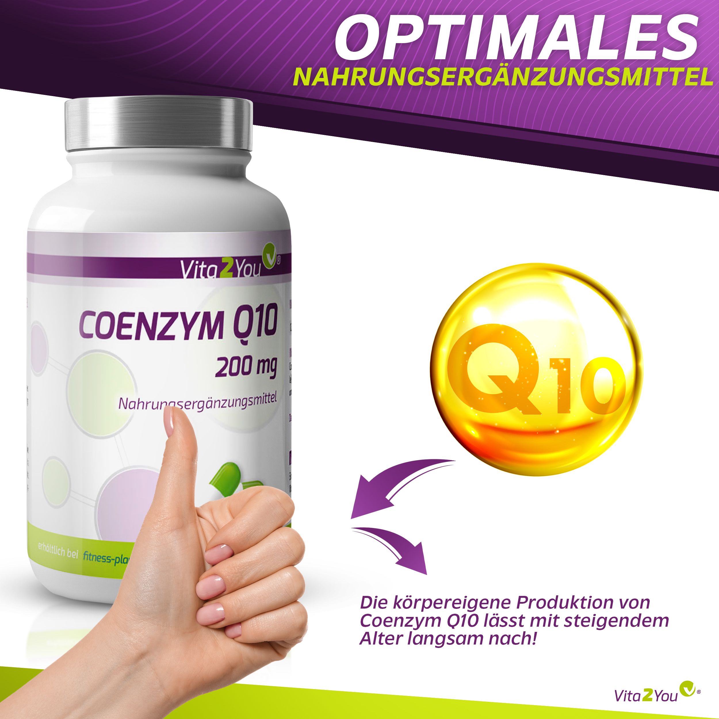 Vita2You Coenzym Q10 200mg Kapseln